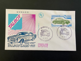 Enveloppe 1er Jour "MERCEDES BENZ - Talbot-Lago" 12/11/1975 - 1027 - MONACO - FDC