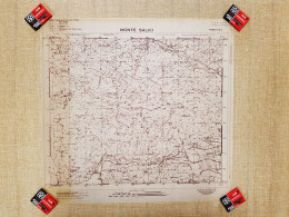 Grande Carta Topografica Monte Salici Sicilia Lucido I.G.M. 1969_ Scala 1:25.000 - Geographical Maps