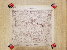 Grande Carta Topografica Leonforte Sicilia Lucido I.G.M. 1969 Scala 1:25.000 - Carte Geographique
