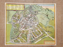 Pianta Della Città Di Vicenza Braun Civitas Orbis Terrarum Del 1572 Ristampa - Geographische Kaarten