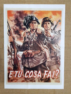 Manifesto Di Propaganda Fascista Tu Cosa Fai? Ristampa Storica Locandina 35x50 - Other & Unclassified