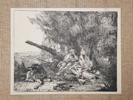 La Fuga In Egitto (10) Giambattista O Batista Tiepolo Incisione Del 1896 - Voor 1900