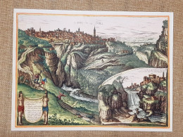 Veduta Della Città Di Tivoli Braun Civitas Orbis Terrarum Anno 1572 Ristampa - Otros & Sin Clasificación