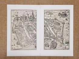 La Città Di Bordeaux Cosmografia Universale Sebastian Munster Del 1572 Ristampa - Autres & Non Classés