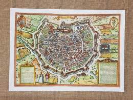 Pianta Della Città Di Milano Di Braun Civitas Orbis Terrarum Anno 1572 Ristampa - Carte Geographique