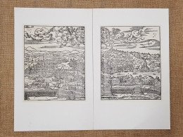 Veduta Di Lyon Cosmografia Universale Di Sebastian Munster Anno 1572 Ristampa - Andere & Zonder Classificatie