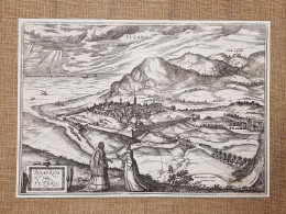 Veduta Della Città Di Pesaro Braun Civitas Orbis Terrarum Del 1572 Ristampa - Sonstige & Ohne Zuordnung