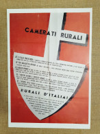 Manifesto Propaganda Fascista R.S.I. Camerati Rurali Ristampa Di Locandina 35x50 - Autres & Non Classés