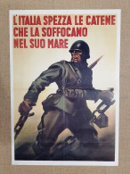 Manifesto Di Propaganda Fascista WW2 Mare Ristampa Di Storica Locandina 35x50 - Autres & Non Classés