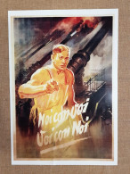 Manifesto Di Propaganda Fascista WW2 Ristampa Di Storica Locandina Cm 35x50 - Autres & Non Classés