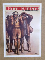 Manifesto Di Propaganda Fascista Guerra Ristampa Storica Locandina Cm 35x50 - Sonstige & Ohne Zuordnung
