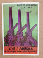 Manifesto Di Propaganda Antifascista P.C.I. Partigiani Ristampa Locandina 35x50 - Other & Unclassified