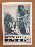 Manifesto Di Propaganda Voto Alla Monarchia Ristampa Di Storica Locandina 35x50 - Autres & Non Classés