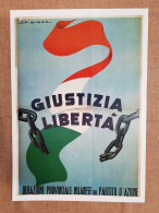 Manifesto Di Propaganda Antifascista Partito D'Azione Ristampa Locandina 35x50 - Autres & Non Classés