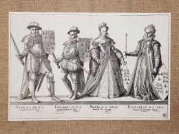 Enrico VIII D'Inghilterra Edoardo VI Maria E Elisabetta B. Grassi 1585 Ristampa - Sonstige & Ohne Zuordnung