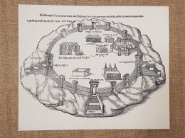 Roma L'antico Campidoglio Cosmografia Universale Sebastian Munster 1614 Ristampa - Geographische Kaarten