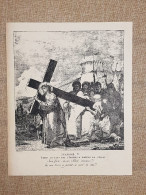 Via Crucis Cristo Alla Stazione V E VI Giambattista Tiepolo Incisione Del 1896 - Voor 1900