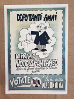 Manifesto Votate Lista Della Madonnina Ristampa Di Celebre Locandina Cm 35x50 - Other & Unclassified