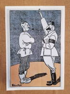 Manifesto Propaganda Fascista Hitler Stalin Ristampa Storica Locandina Cm 35x50 - Autres & Non Classés