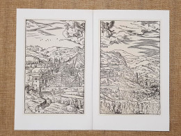 Veduta Della Città Di Baden Con Terme Svizzera Sebastian Munster 1572 Ristampa - Cartes Géographiques