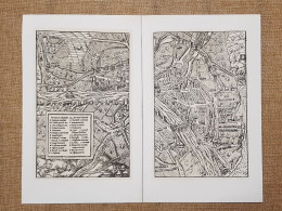 Veduta Della Città Di Basilea Svizzera Sebastian Munster Del 1572 Ristampa - Cartes Géographiques