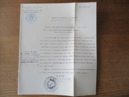 LE MAIRE DE BUCY LES PIERREPONT ACTE DE DECES DE JULES ALFRED GAUDRY LE 15 MAI 1934 - Historische Dokumente