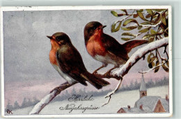 39281631 - Neujahr Sign.RK B.K.W.I Nr.3108-4 - Vögel