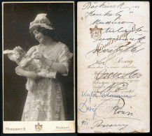 Hungary / Ungarn: Kabinettfoto, Eigenes Foto Der Schauspielerin Rózsi Déry 1911 (Fotograf: Mindszenty B. - Pozsony) - Identifizierten Personen