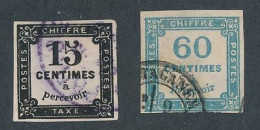 A-758: FRANCE:   Taxes N°4 Et 9 Obl 2ème Choix (amincis) - 1859-1959 Gebraucht