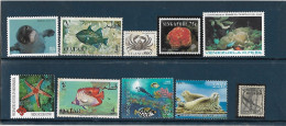Marine Life Set 10 Stamps (#003) - Vie Marine