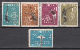 Olympia 1964:  Albanien  5 W ** - Summer 1964: Tokyo
