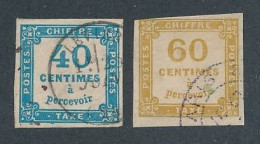 A-759: FRANCE:   Taxes N°7et 8 Obl  2ème Choix à Défectueux   (authenticité Non Garantie) - 1859-1959 Used