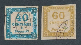 A-759: FRANCE:   Taxes N°7et 8 Obl  2ème Choix à Défectueux   (authenticité Non Garantie) - 1859-1959 Afgestempeld