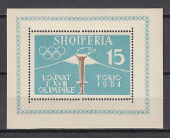 Olympia 1964:  Albanien  Bl **, Perf. - Summer 1964: Tokyo