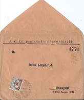 LETTRE 1922 AVEC TIMBRE DE SERVICE AVEC SURCHARGE - Cartas & Documentos