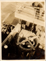 Photographie Photo Vintage Snapshot Anonyme Bateau Pont Paquebot - Schiffe