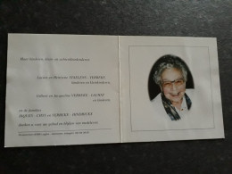 Elza Jaques ° Torhout 1913 + Torhout 2002 X Alois Verbeke (Fam: Chys - Hindrickx - Staelens - Lachat) - Obituary Notices
