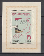 Olympia 1964:  Albanien  Bl **, Perf. - Estate 1964: Tokio