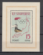 Olympia 1964:  Albanien  Bl **, Perf. - Sommer 1964: Tokio