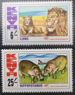 Kenia 1996 Wildtiere Mi 666/70** Aber Nur Die 2v Säuger Im Angebot - Kenia (1963-...)