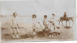 Enfants Jouant Sur La Plage Vers 1910, Chusseau-Flavien - Oud (voor 1900)