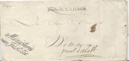 LETTRE DE SGRAVENHAGE - MINISTERIE VAN JUSTITIE - AVEC CACHET DEB 92 GAND AU VERSO - 1792-1815: Départements Conquis