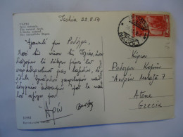 ITALY   POSTCARDS CAPRI  ARCO NATURALE  1954  WITH STAMPS - Other & Unclassified