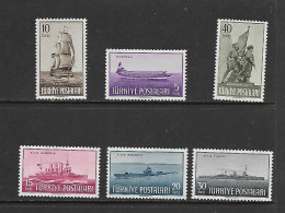 TURQUIE 1949 JOURNEE DE LA MARINE-BATEAUX  YVERT N°1087/1092 NEUF MNH** - Ships