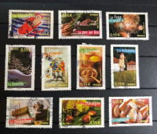 France 2008 Michel 4484-93 (Y&T 4260-69) - Caché Ronde - Rund Gestempelt - Round Postmark - Used Stamps