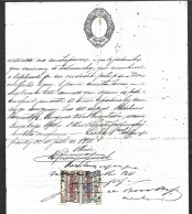 Stamped Paper Of 100 Réis D. Manuel II 1911. Shield With RP. Stamps 2, 20 Réis With 'República' Overload. Papel Selado D - Storia Postale