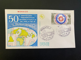 Enveloppe 1er Jour "50e Anniversaire De La Fondation Internationale De Philatélie" 03/05/1976 - 1054 - MONACO - FDC