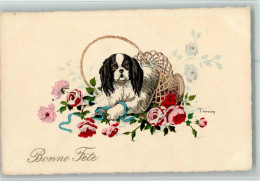 10507331 - Geburtstag Bonne Fete - Sign Trimm - Hund In - Birthday
