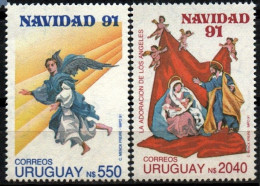 1991 Christmas Angel Adoration Of Angels Celebration Event #1411 - 1412 ** MNH - Uruguay