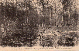 4V5Hy   Chasse à Courre (60) Forêt De Compiégne équipage Du Francport Bat L'eau Mare Du Parquet De Bois - Hunting